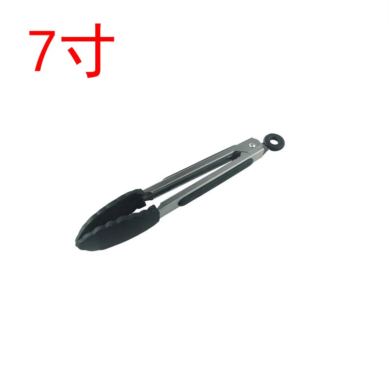Pince Cuisine Silicone Inox — BBQ & Cuisson Antidérapante