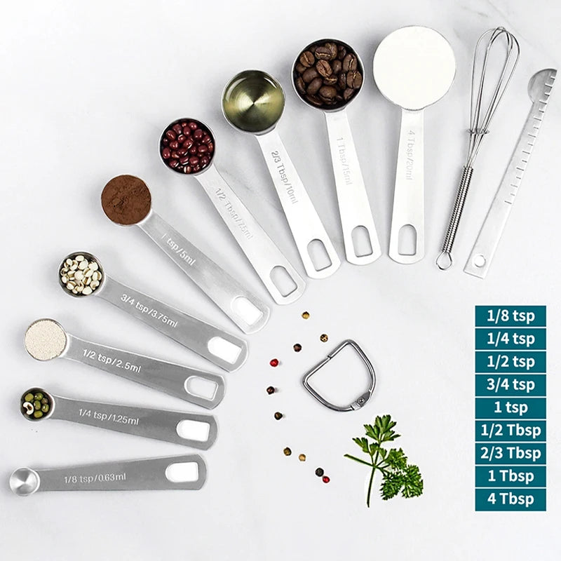 Cuillères Doseuses Inox Pro — Set Mesure Cuisine & Pâtisserie