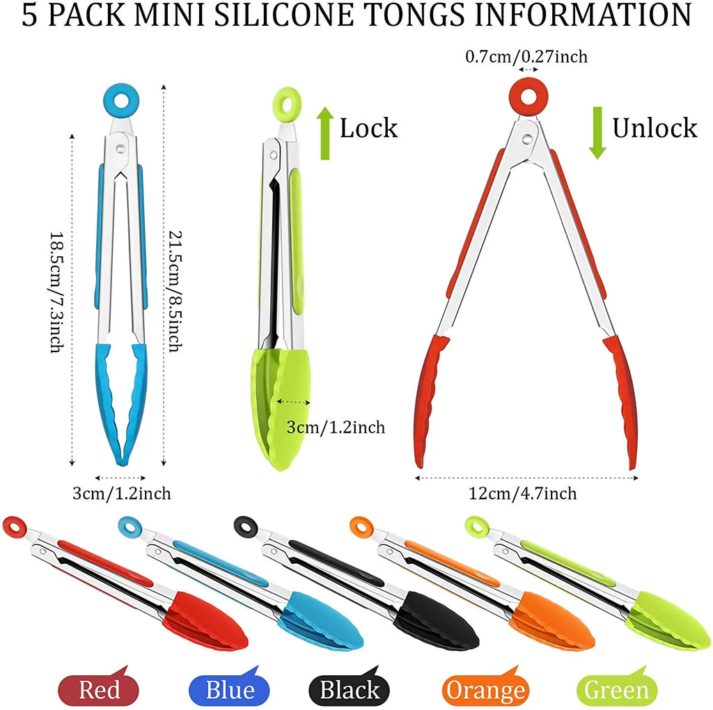Pince Cuisine Silicone Inox — BBQ & Cuisson Antidérapante