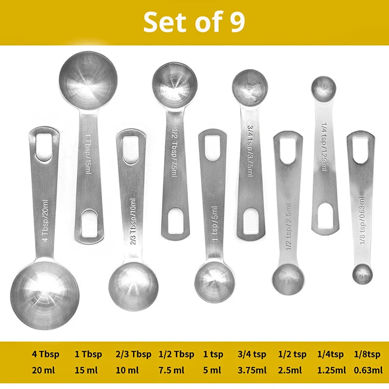 Cuillères Doseuses Inox Pro — Set Mesure Cuisine & Pâtisserie
