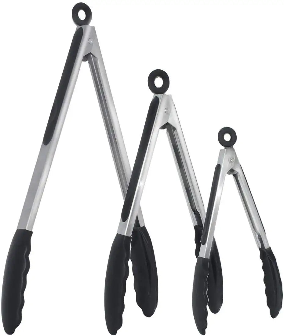 Pince Cuisine Silicone Inox — BBQ & Cuisson Antidérapante