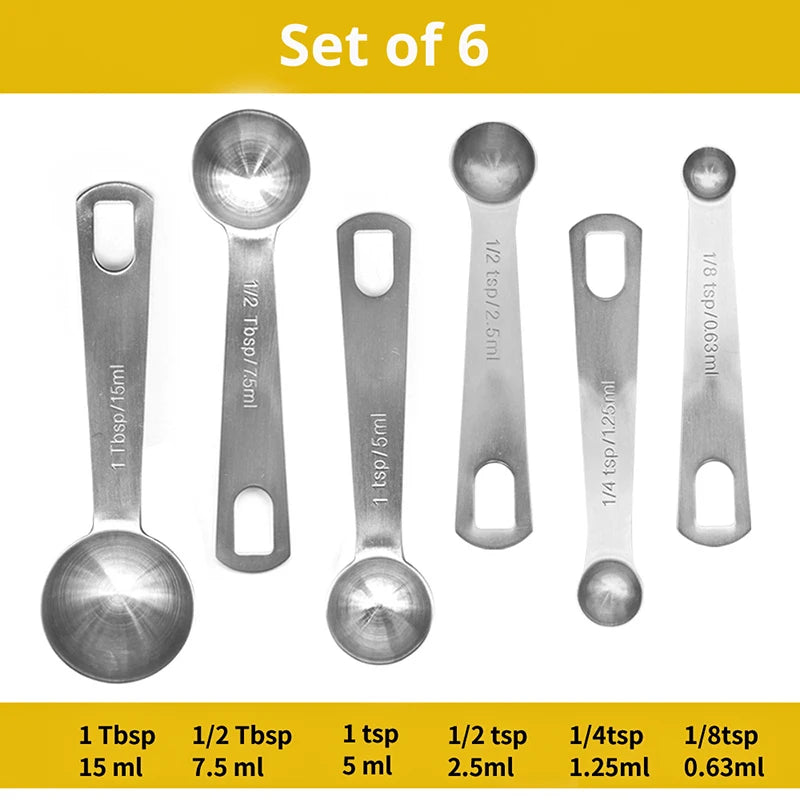 Cuillères Doseuses Inox Pro — Set Mesure Cuisine & Pâtisserie