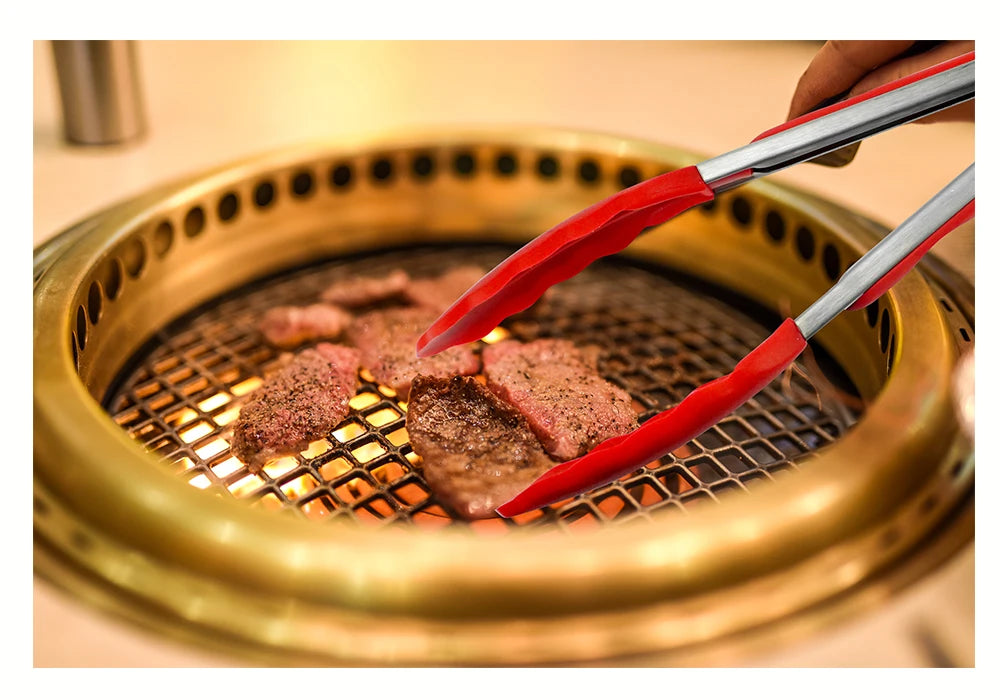 Pince BBQ Silicone Inox Verrouillable — Cuisine & Grillades