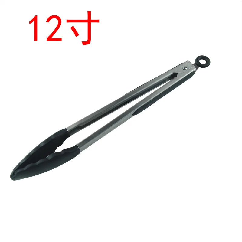 Pince Cuisine Silicone Inox — BBQ & Cuisson Antidérapante