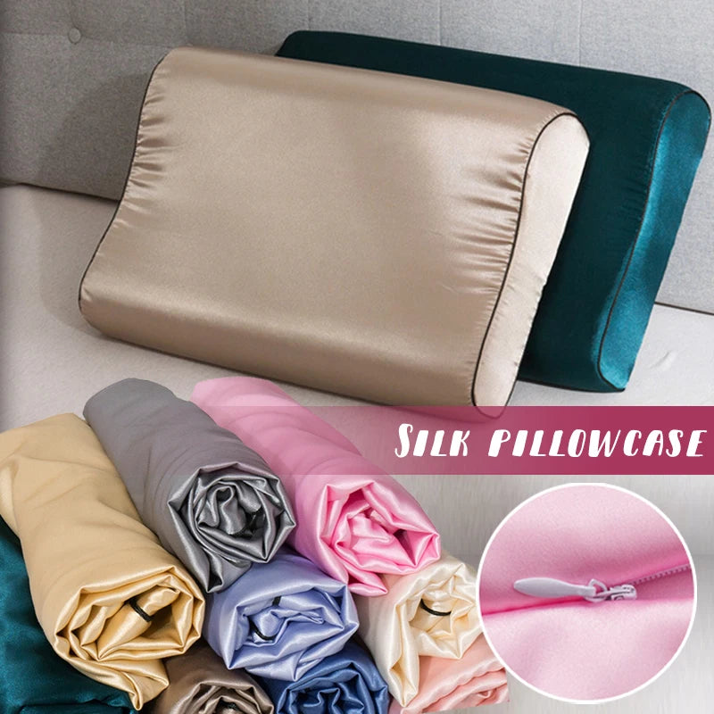 Taie d'Oreiller Satin Doux Anti-Frisottis — 10 Coloris
