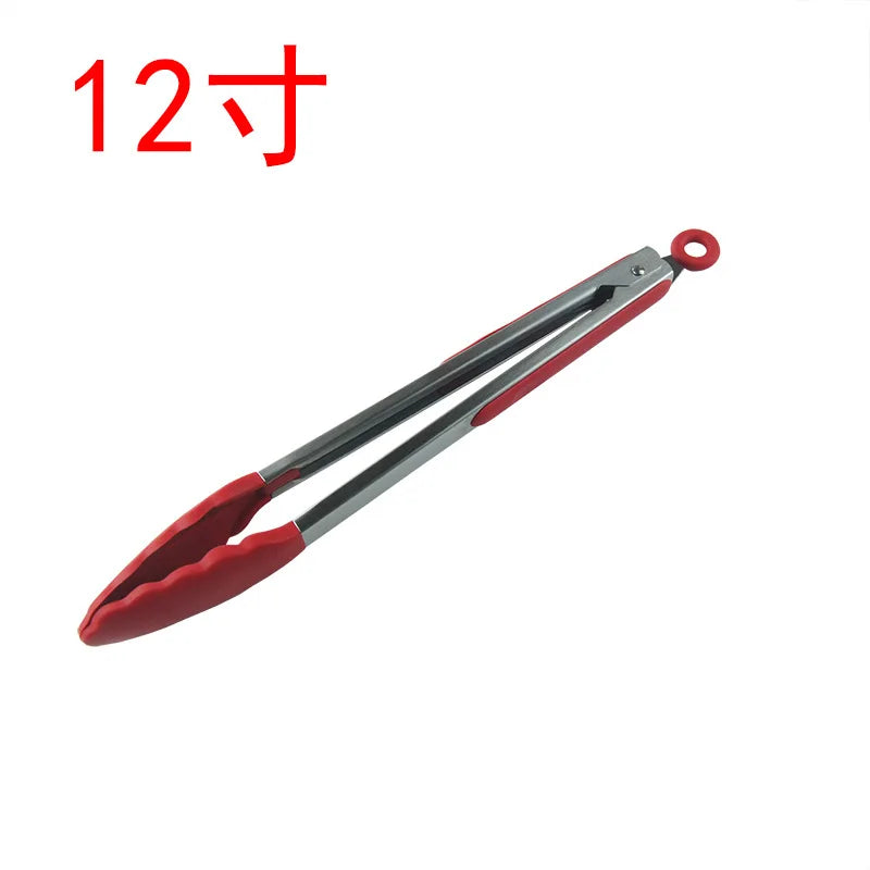 Pince Cuisine Silicone Inox — BBQ & Cuisson Antidérapante