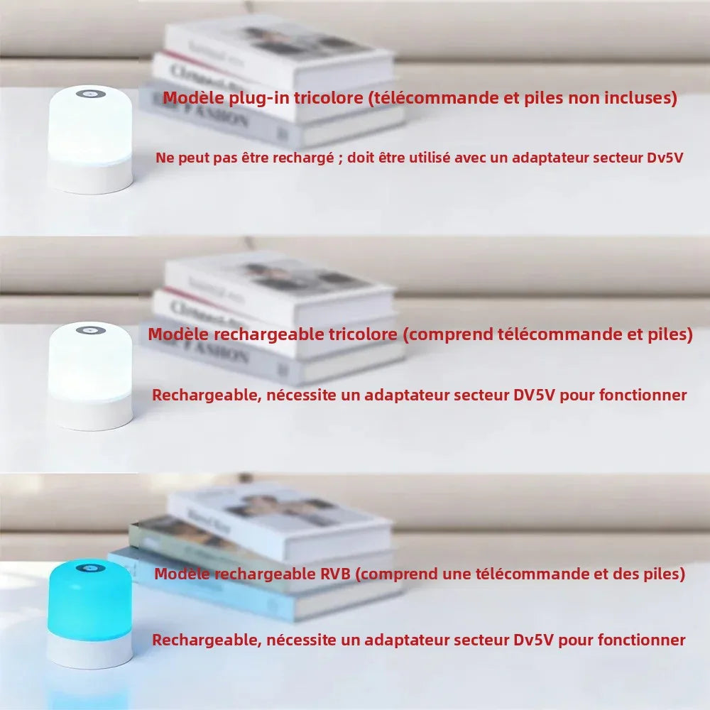 Lampe de Bureau LED Tactile Rechargeable — RGB & Blanc