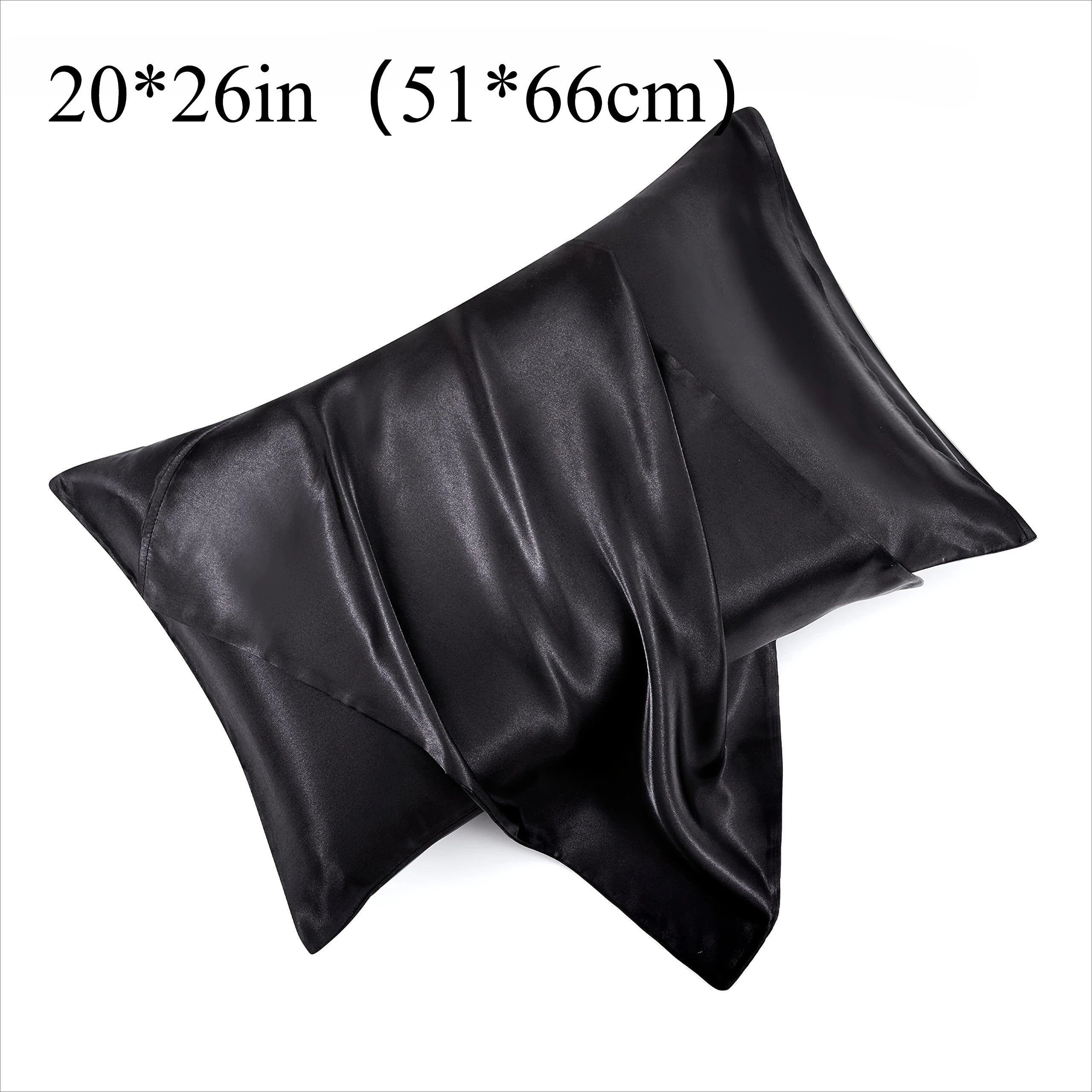 Taie d'Oreiller Satin Paire x2 — Anti-Allergie Fermeture Enveloppe