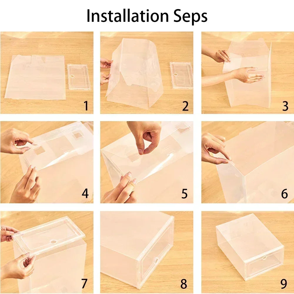 Boîtes à Chaussures Stackables Transparentes 6 Pack