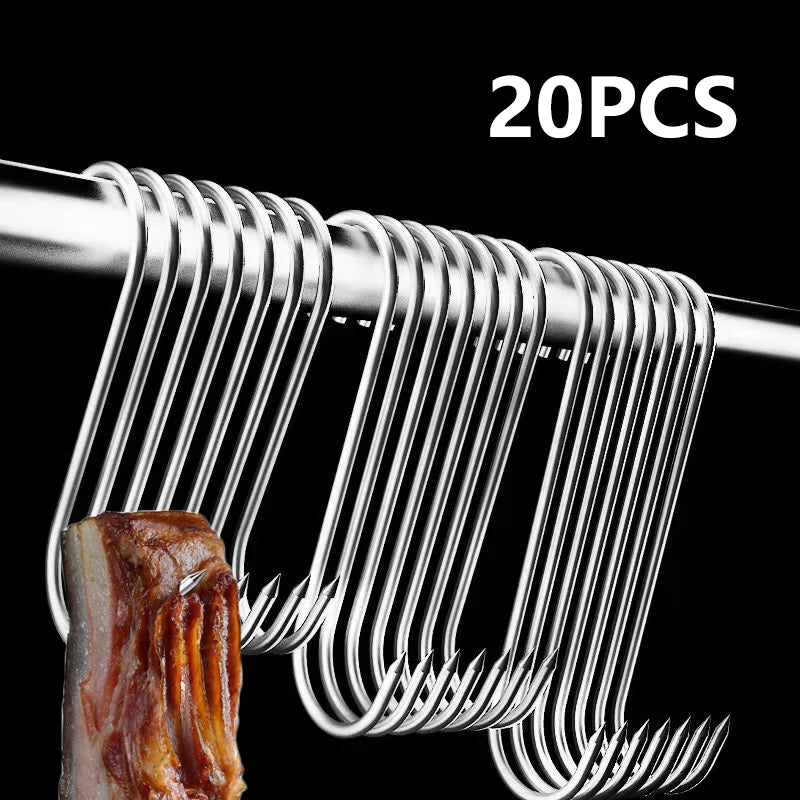 Crochets S inox x20 — Rangement cuisine et placard