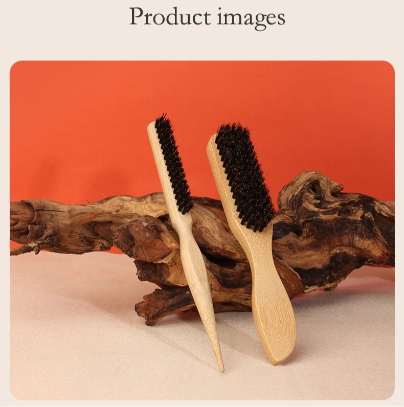 Set Brosse & Peigne Barbe Poils Naturels — Soin Barbe Homme