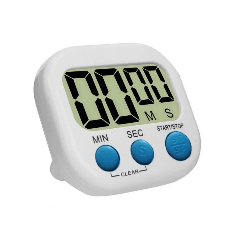 Minuteur cuisine LCD magnétique — Alarme sonore & grand écran