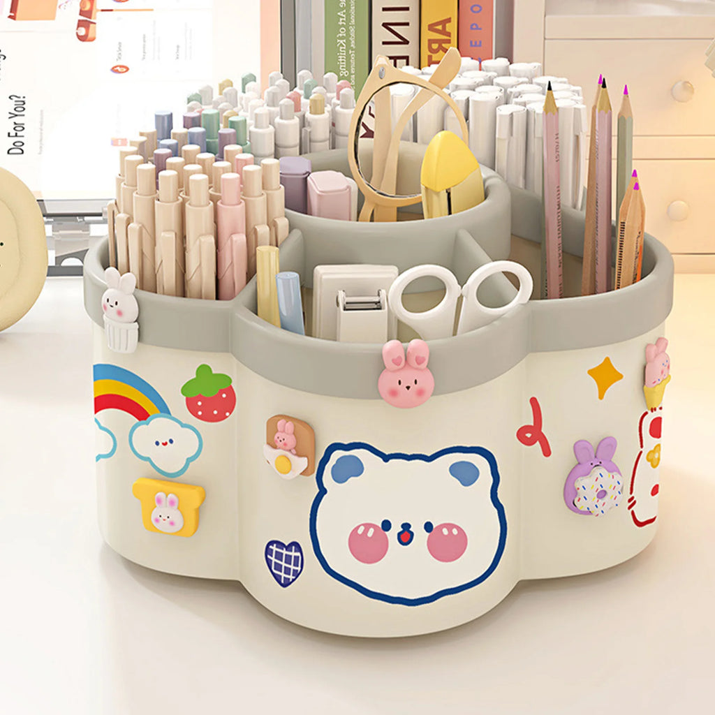 Porte-stylos Rotatif 360° Grande Capacité Bureau