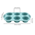 Moule Silicone Muffins & Cupcakes — 6 Cavités Antiadhésif