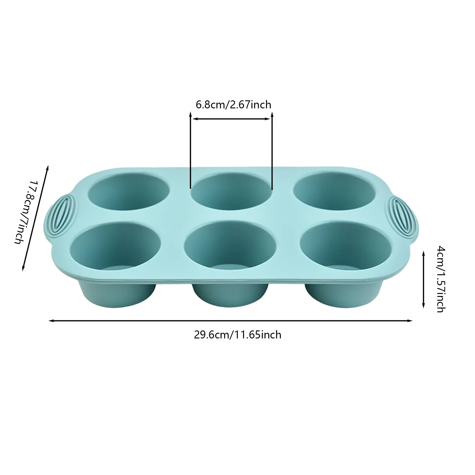 Moule Silicone Muffins & Cupcakes — 6 Cavités Antiadhésif