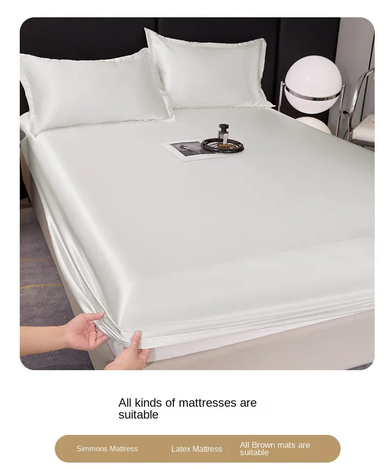 Drap Housse Satin Rayon — Style Hôtel Multi-Tailles