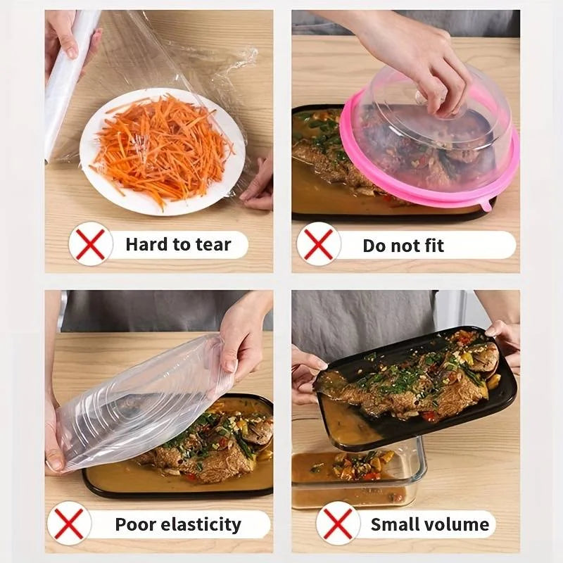 Couvercles Réutilisables Élastiques — Conservation Bols & Casseroles