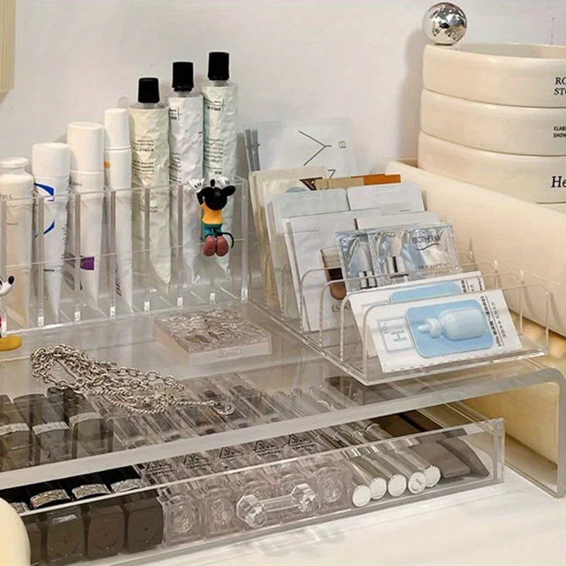 Organisateur Cosmétiques 7 Compartiments — Transparent, Multi-Usages