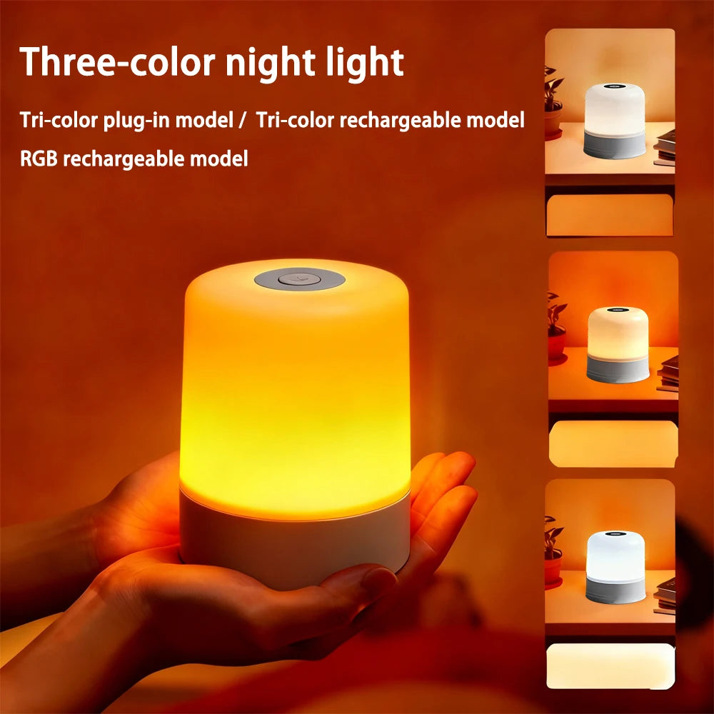Lampe de Bureau LED Tactile Rechargeable — RGB & Blanc