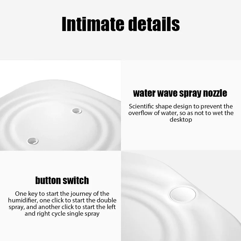 Humidificateur USB 2000ml Double Buse — Chambre & Bureau