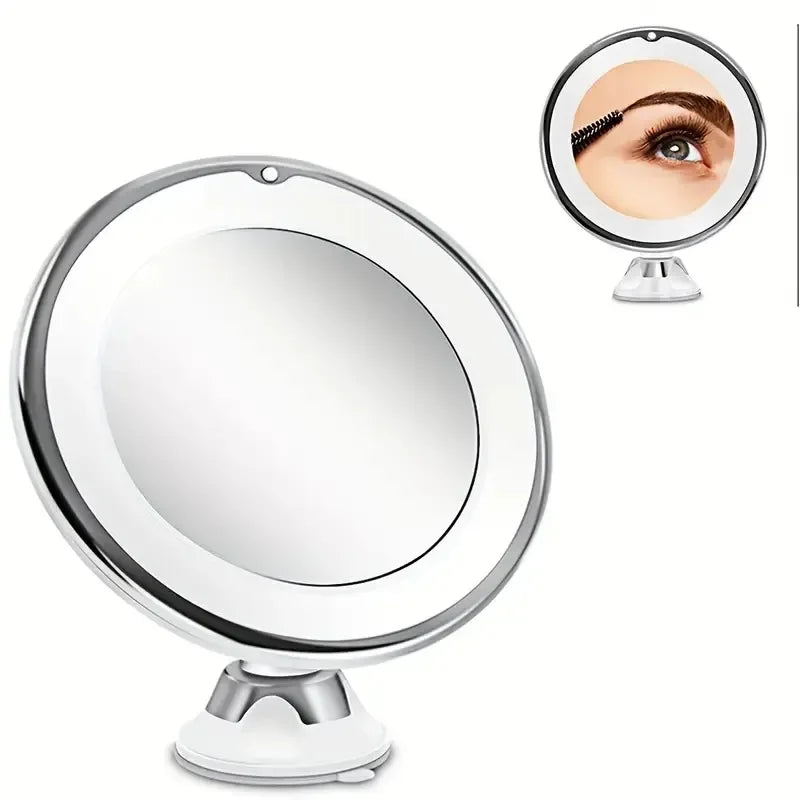 Miroir Grossissant LED Rond 10X — Rasage & Maquillage