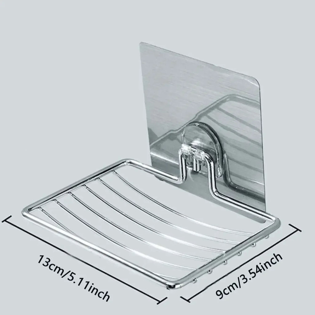 Porte-savon mural inox — Drainant, sans perçage