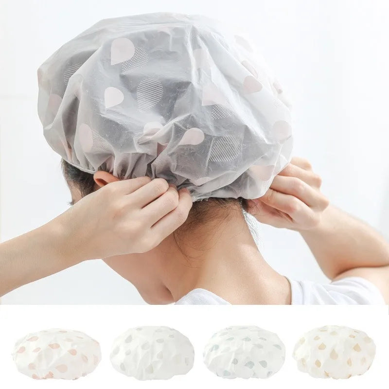 Bonnet de Douche Réutilisable — Imperméable, Taille Universelle