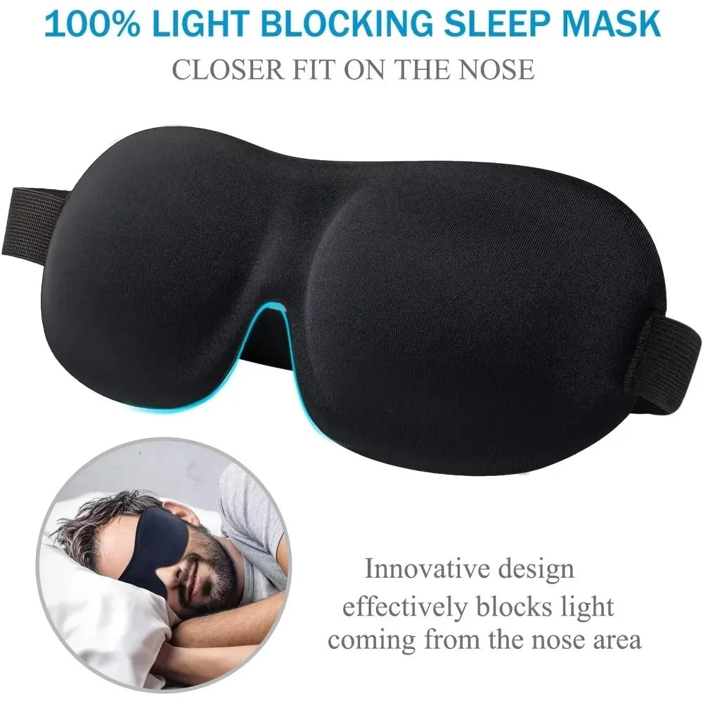 Masque de Nuit 3D Mousse Mémoire Anti-Lumière