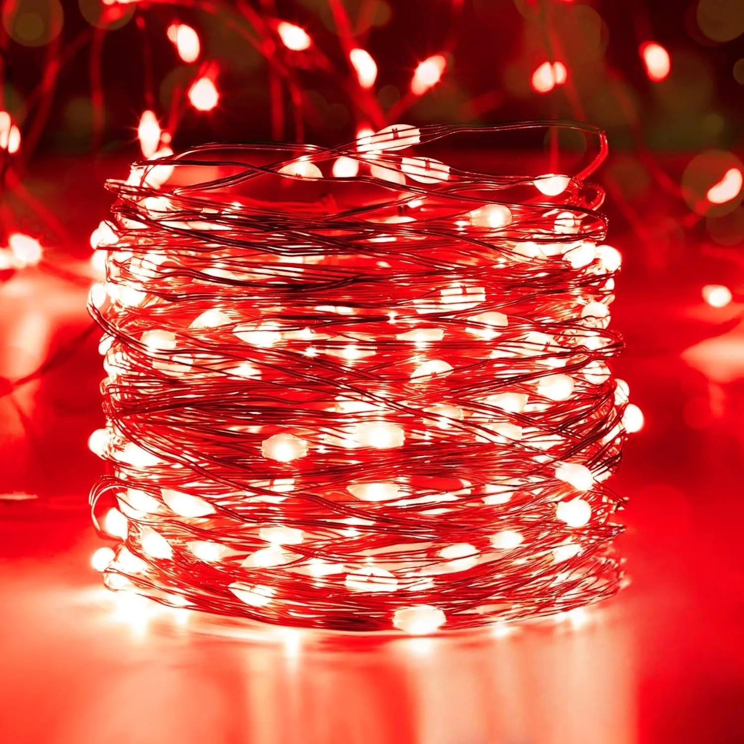 Guirlande Lumineuse LED à Piles — Fil de Cuivre, Déco Salon & Chambre