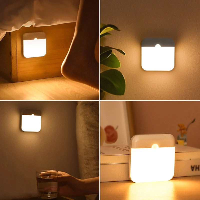 Veilleuse LED Détecteur Mouvement Rechargeable — Sans Perçage