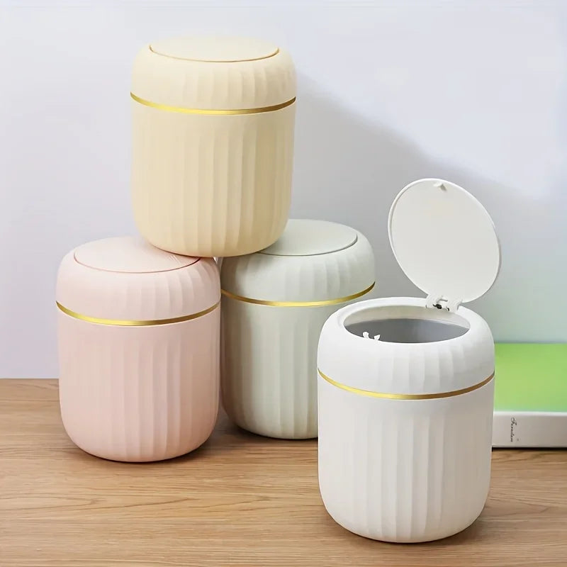 Mini Corbeille de Bureau avec Couvercle