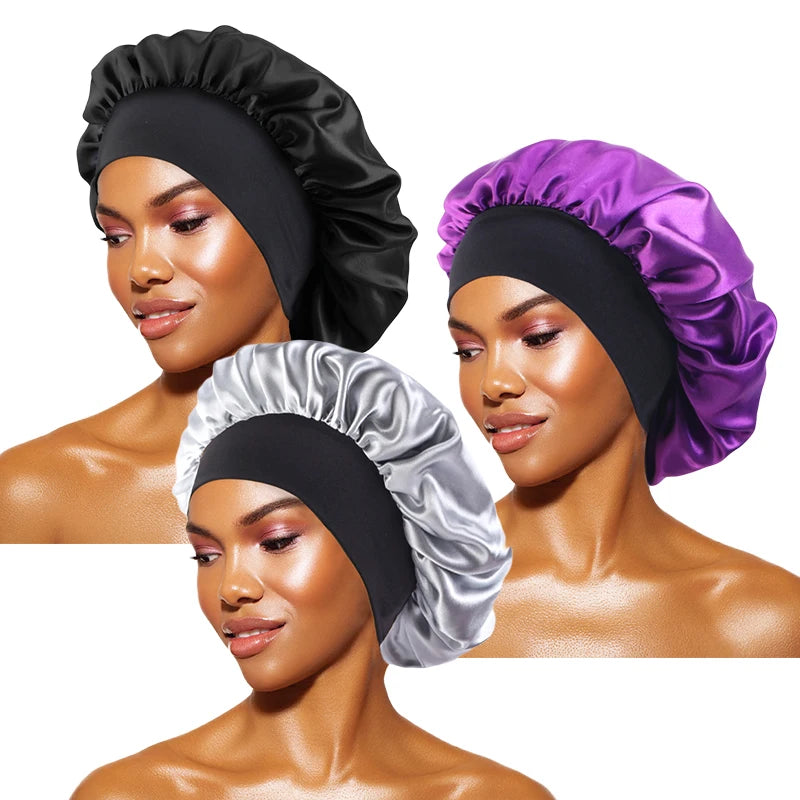 Bonnet de nuit en satin — Protection cheveux afro, tresses & locks
