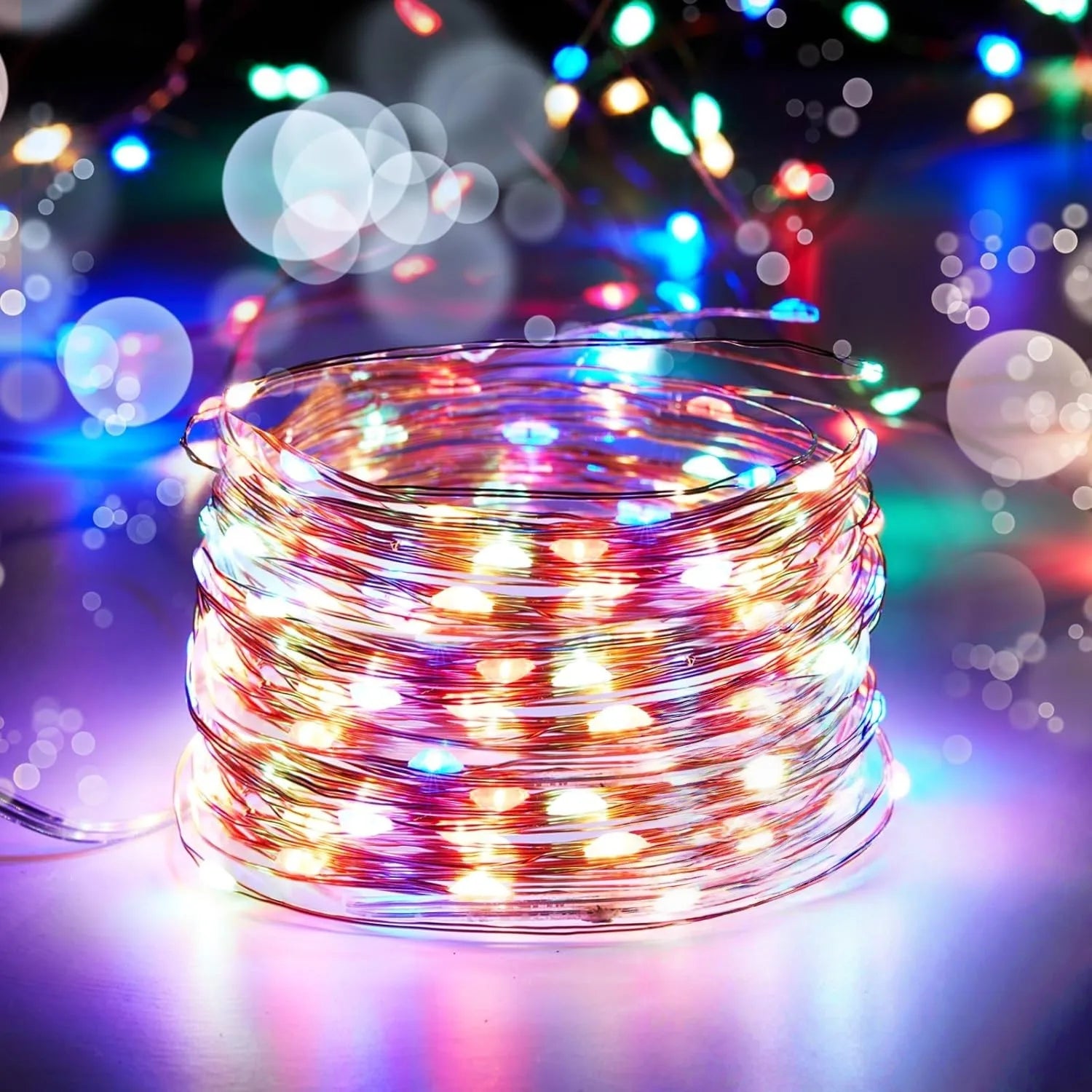 Guirlande Lumineuse LED à Piles — Fil de Cuivre, Déco Salon & Chambre