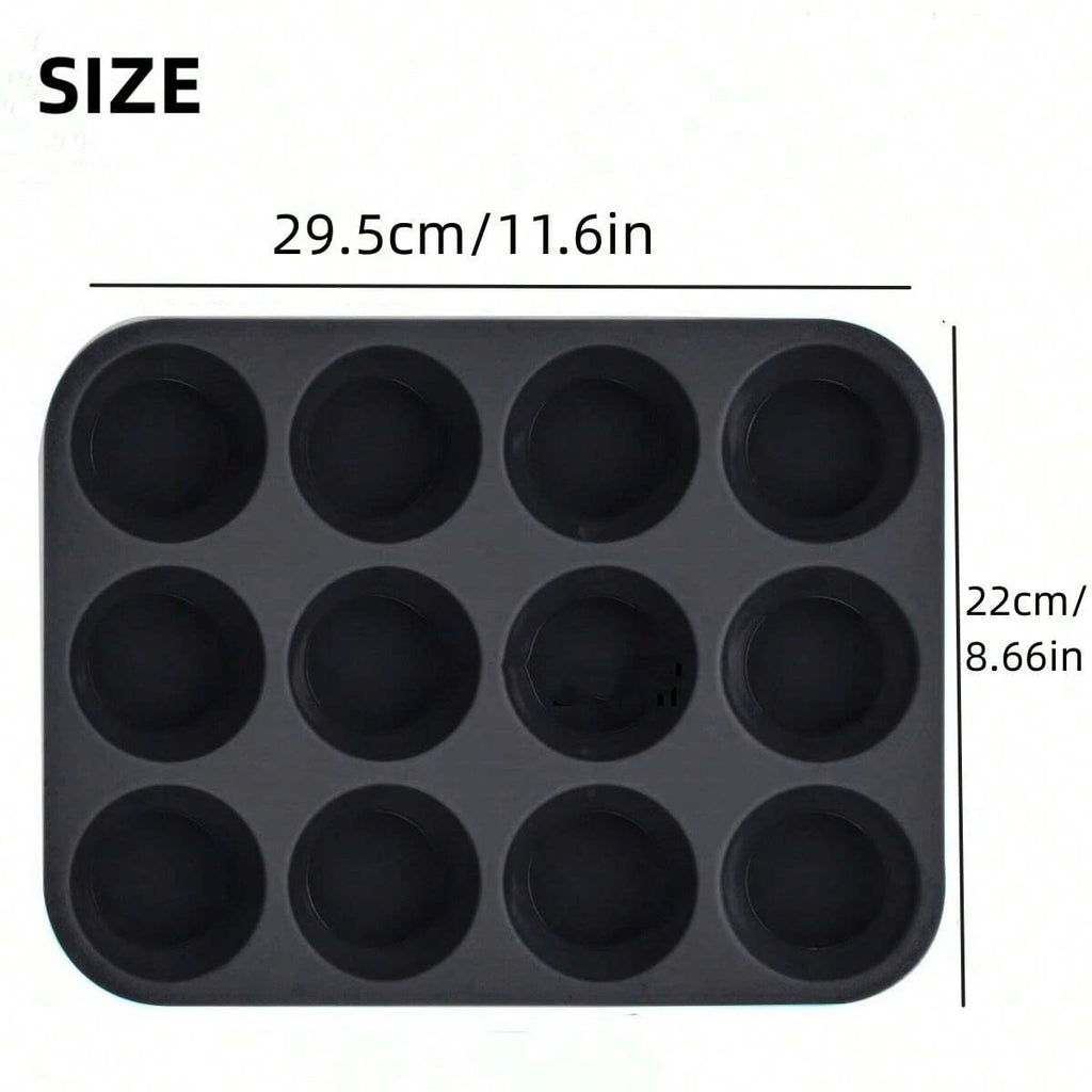 Moule Silicone 12 Cavités — Muffins, Cupcakes & Chocolats