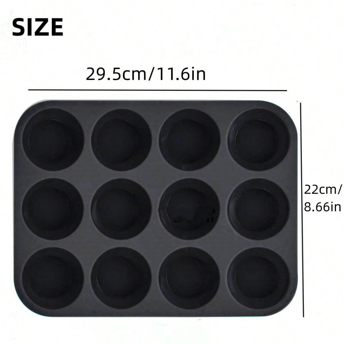 Moule Silicone 12 Cavités — Muffins, Cupcakes & Chocolats