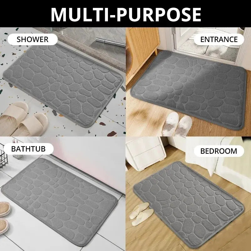 Tapis de bain antidérapant mousse — Doux, confortable & élégant
