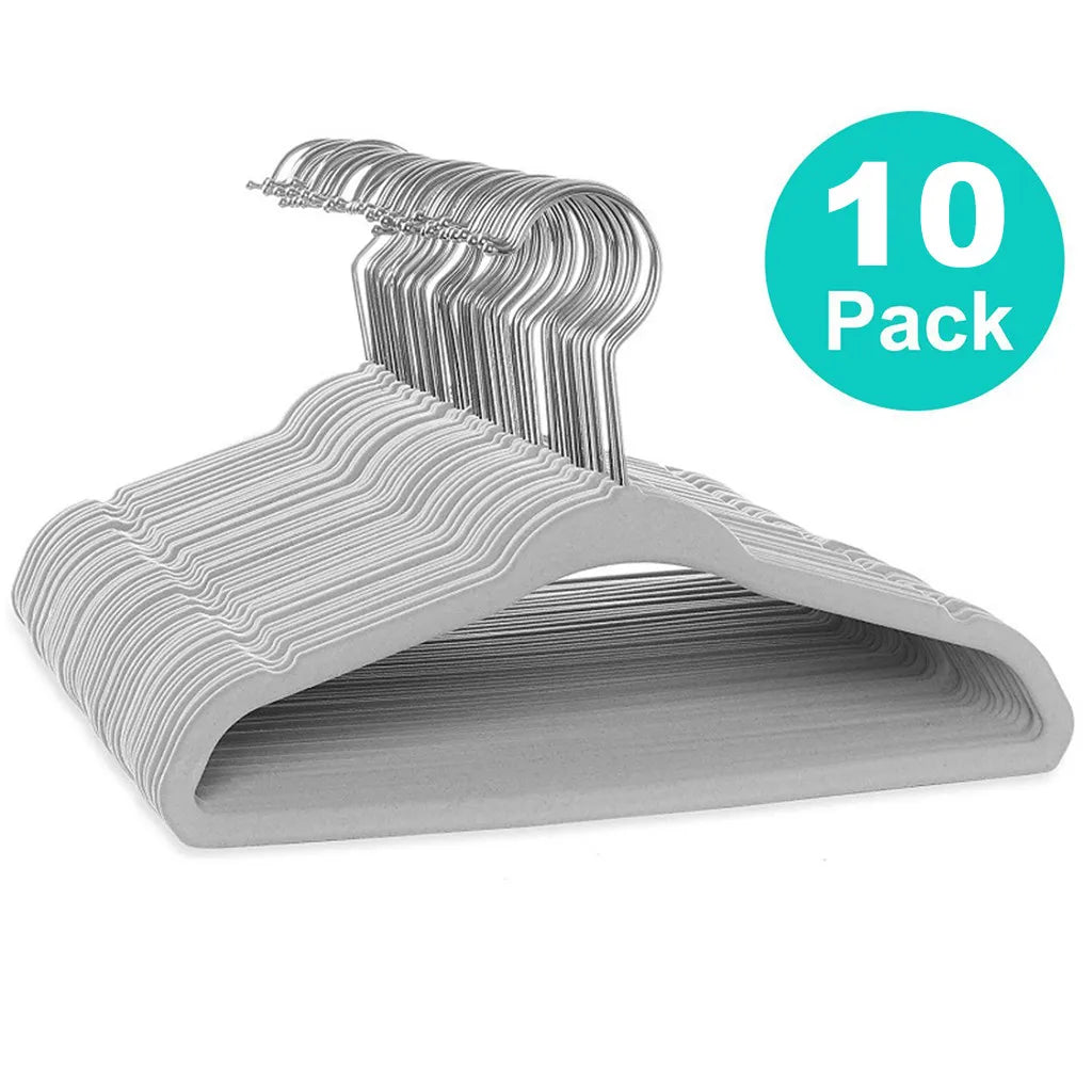 Cintres Velours Antidérapants Ultra-Fins — Lot 10/20/30