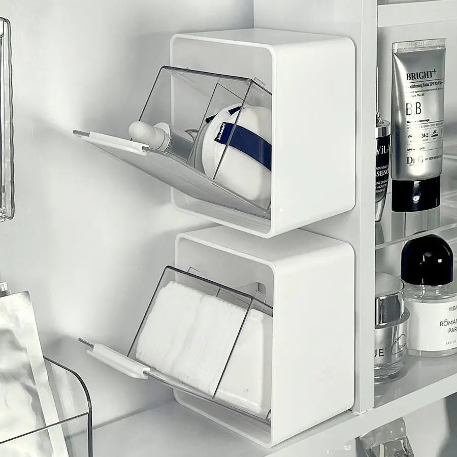 Organisateur Mural Cotons-Tiges & Accessoires — Boîtes avec Couvercle