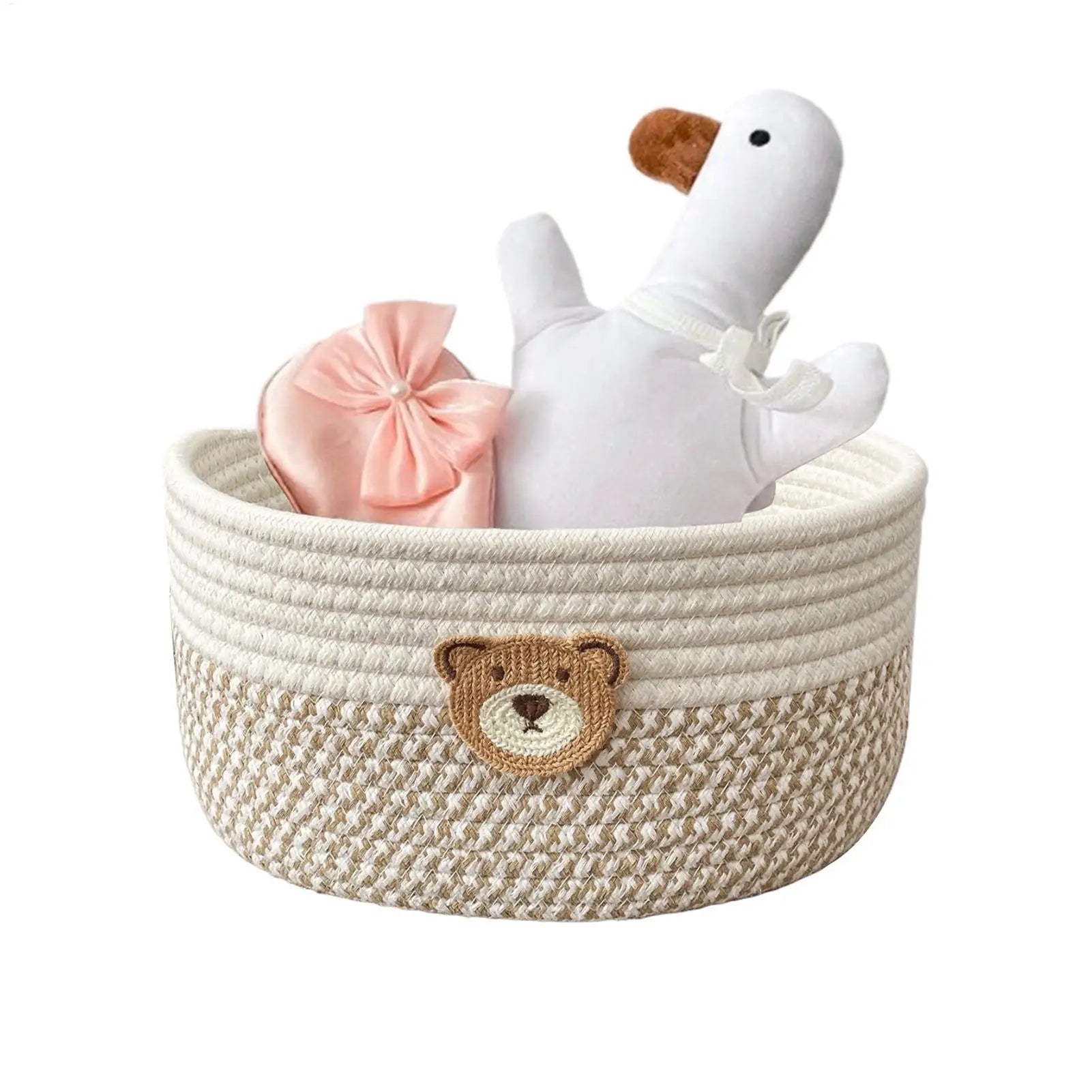 Panier Rangement Corde de Coton — Style Bohème