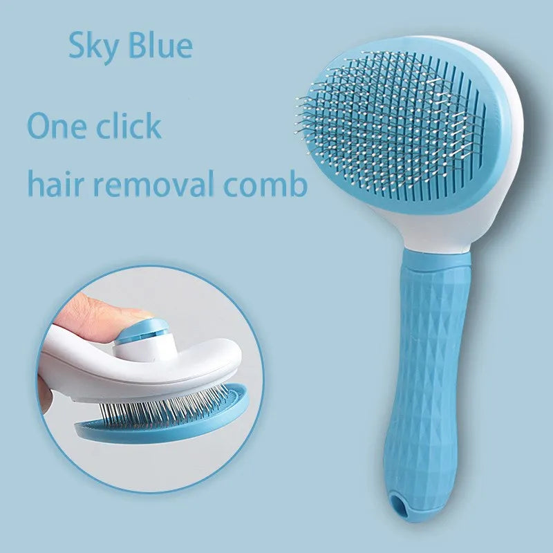 Brosse One-Click Attrape-Poils Animaux — Chien & Chat