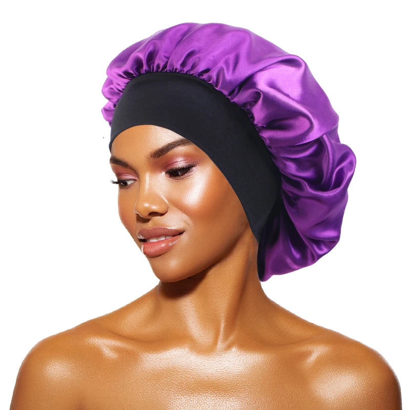 Bonnet de nuit en satin — Protection cheveux afro, tresses & locks