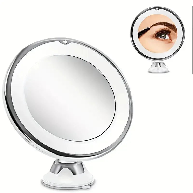 Miroir Grossissant LED Rond 10X — Rasage & Maquillage
