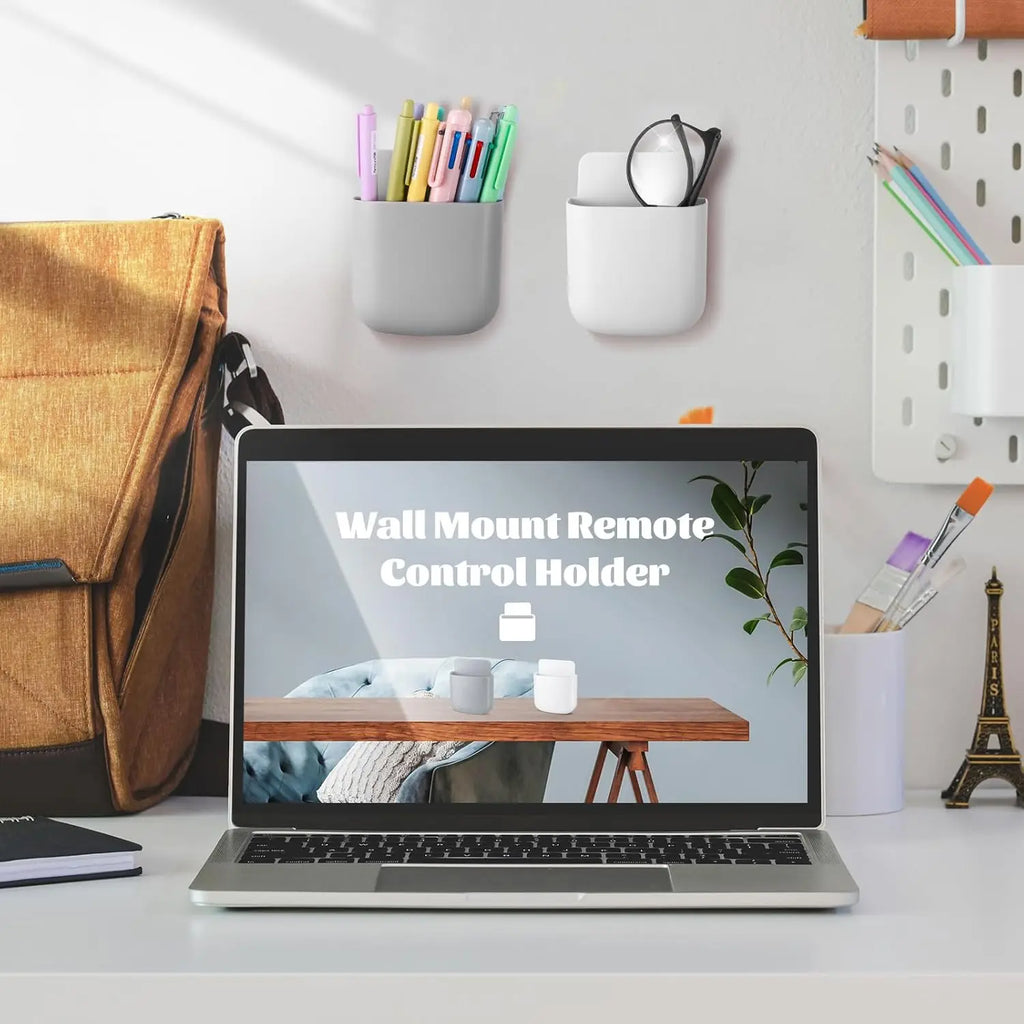 Organisateur mural adhésif — Pochette rangement multi-usages
