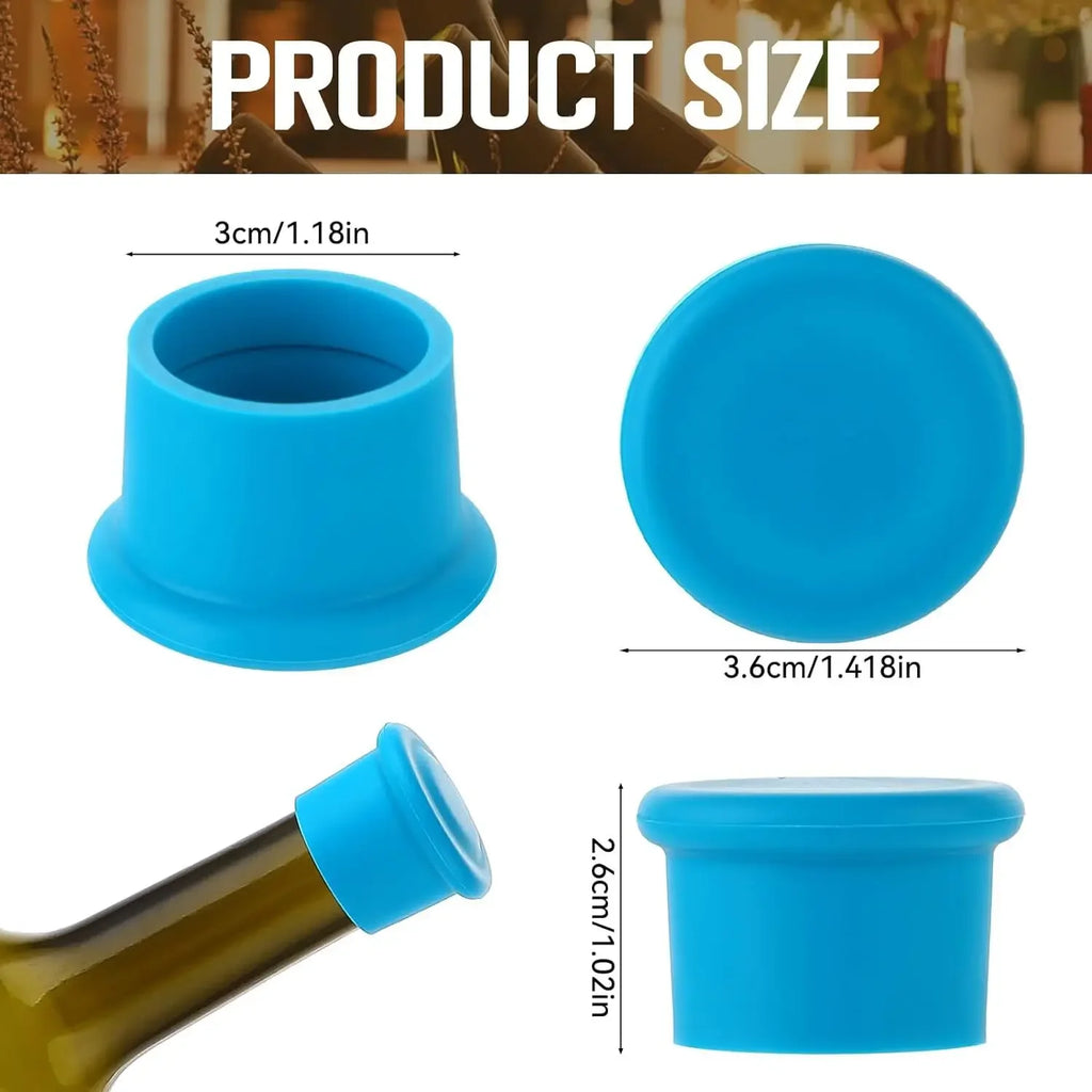 Bouchons Silicone Lot 8pcs — Vin, Champagne & Bière