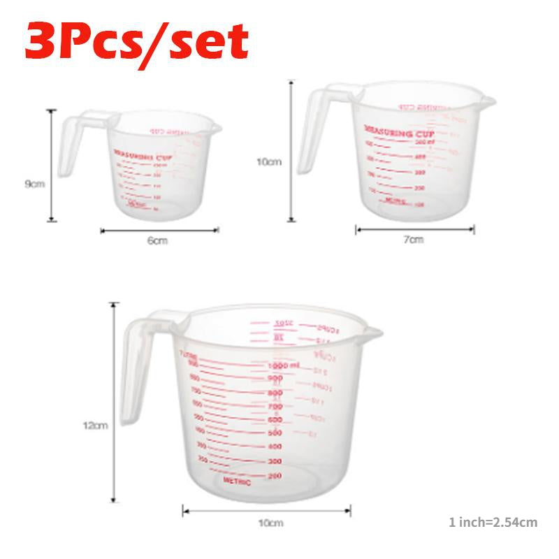 Set 3 Verres Doseurs 250/500/1000ml — Pâtisserie & Cuisine