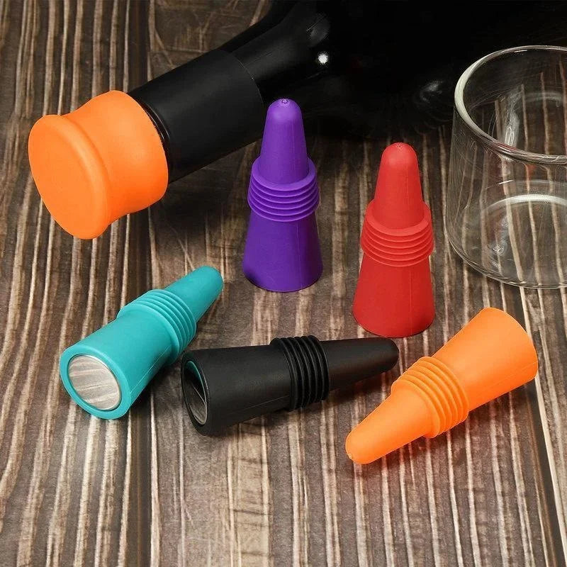 Bouchon Silicone Push Réutilisable — Vin, Bière & Champagne
