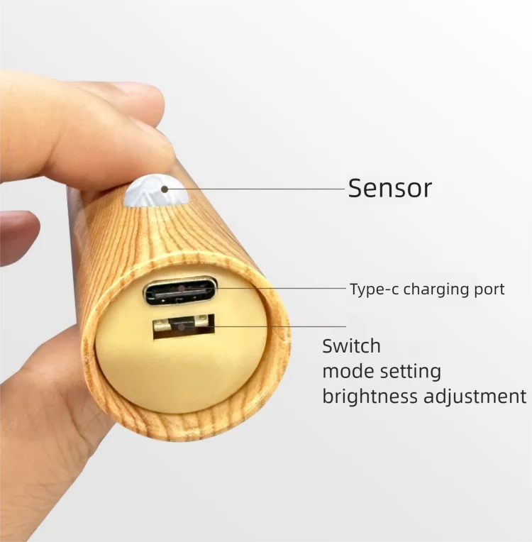 Veilleuse LED USB Rechargeable Magnétique Détecteur
