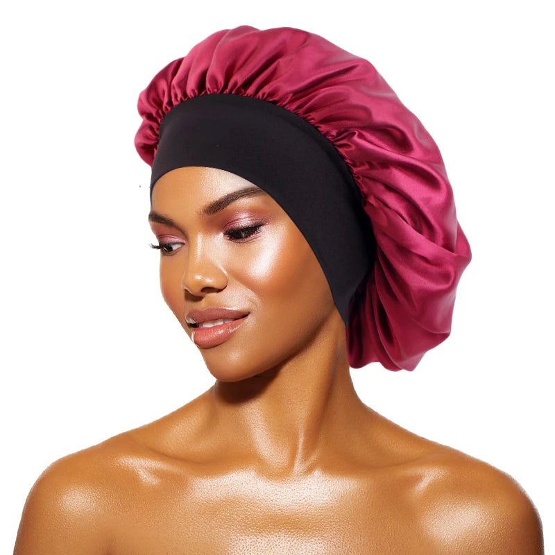 Bonnet de nuit en satin — Protection cheveux afro, tresses & locks