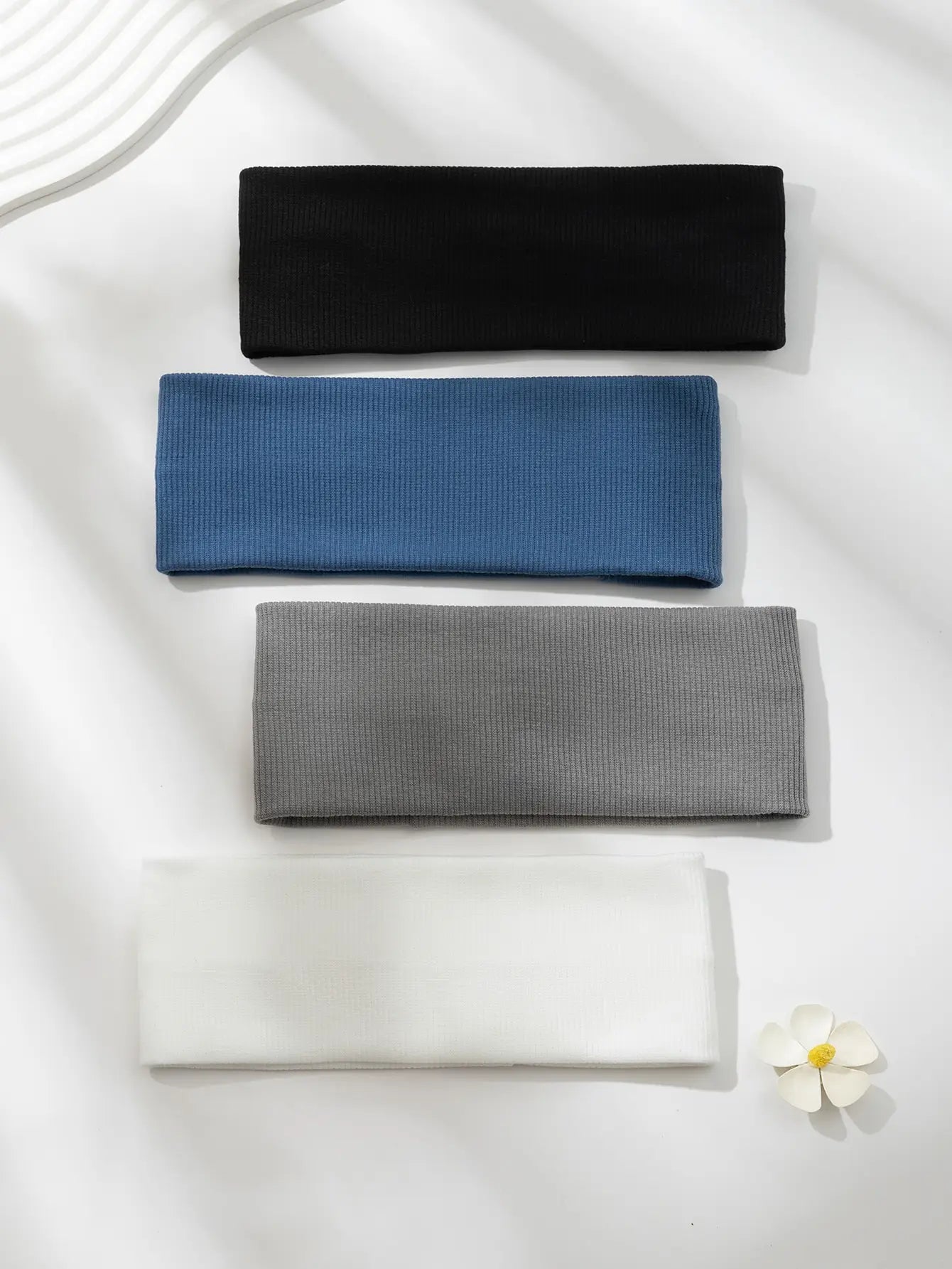 Bandeau Soin Visage Élastique — Lot de 4, Multi-coloris