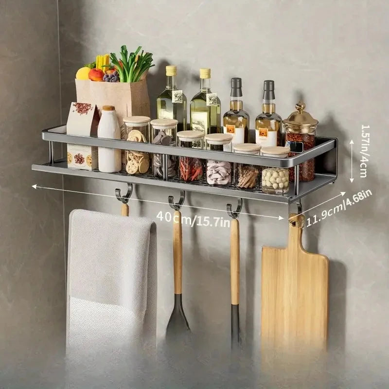 Rack Mural Cuisine Multifonction — Épices & Ustensiles